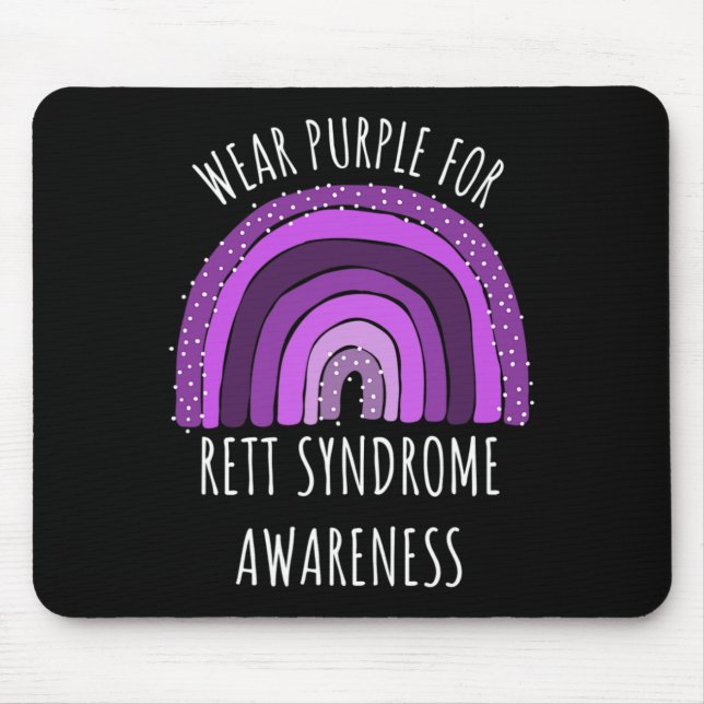 Mousepad Roxo Para Sindroma De Rett Sensor Mês De Rett (Frente)