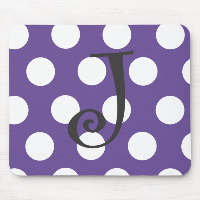 Mousepad roxo pontilhado "J " (Frente)