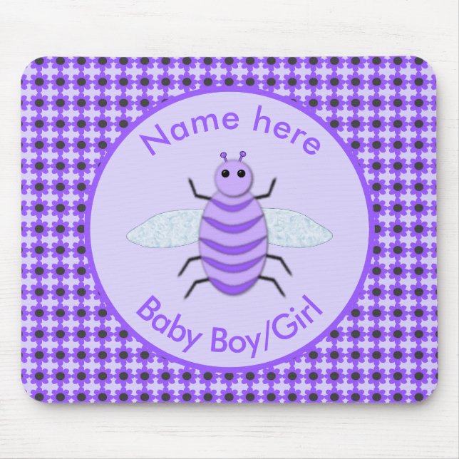 Mousepad Roxo Roxo Roxo Abelhas Sexo Neutro (Frente)