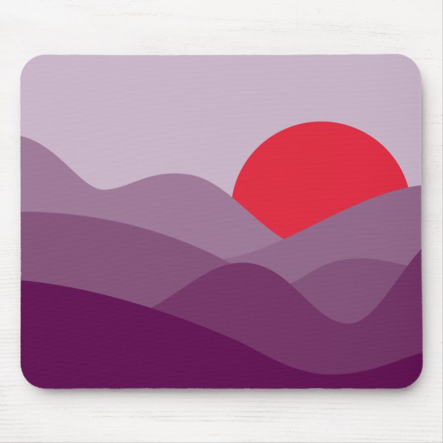Mousepad Roxo Sol Escuro Minimalista (Frente)