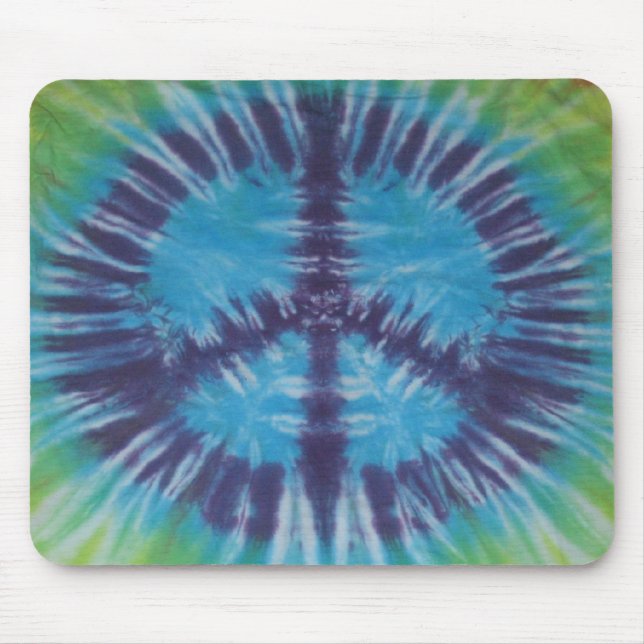 Mousepad Roxo Verde Pular Coroa Azul Pintado Sinal de Paz M (Frente)