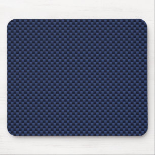 Mousepad Royal Blue Carbon Fiber Style Weave Print
