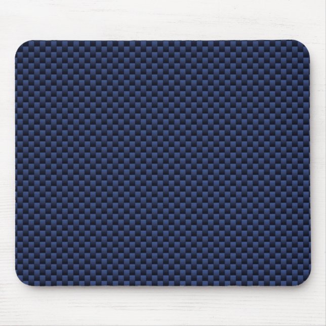 Mousepad Royal Blue Carbon Fiber Style Weave Print (Frente)