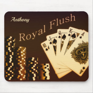 Mousepad Royal Flush Poker Texas Holdem