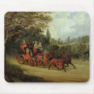 Mousepad Royal Mail treina com passageiros (óleo no canva