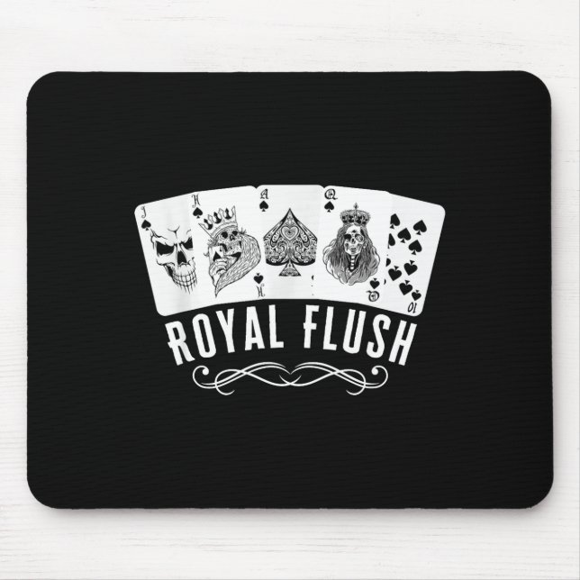 Mousepad Royal Spade Flush Skeleton King Queen Spades Ker G (Frente)