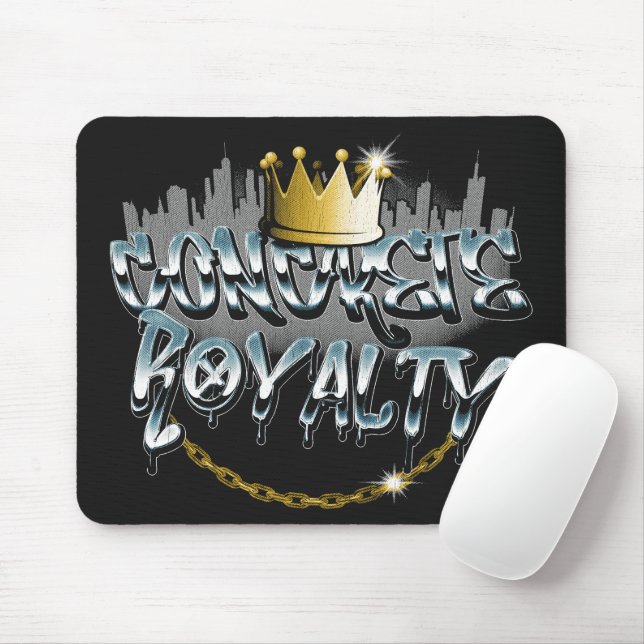 Mousepad Royalty Concreto - Design de Streetwear Urbano (Com mouse)