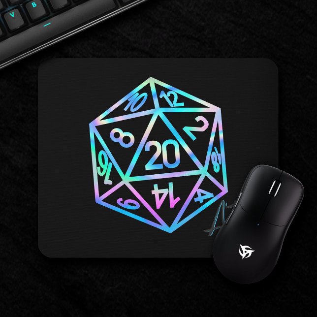 Mousepad RPG Crit AF | Holo Fantasy Tabletop PnP Gamer Dice (Criador carregado)