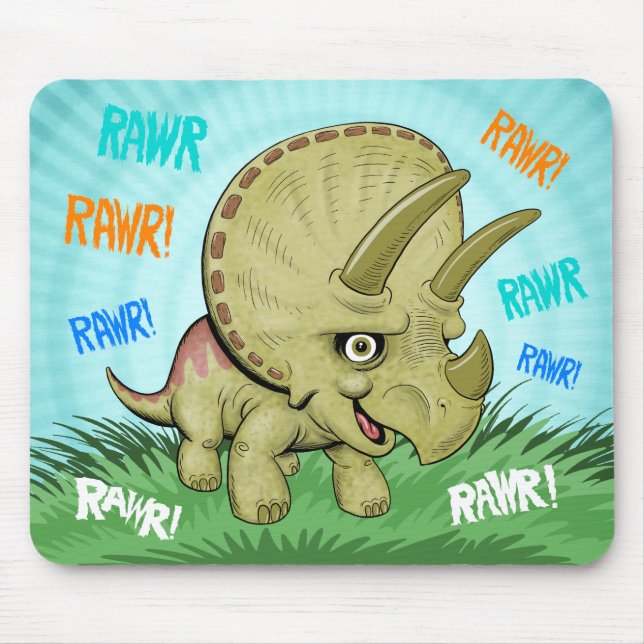Mousepad RRAWR Triceratops (Frente)