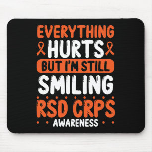 Mousepad RSD CRPS Warrior Orange Ribbon ainda sorrindo CRPS
