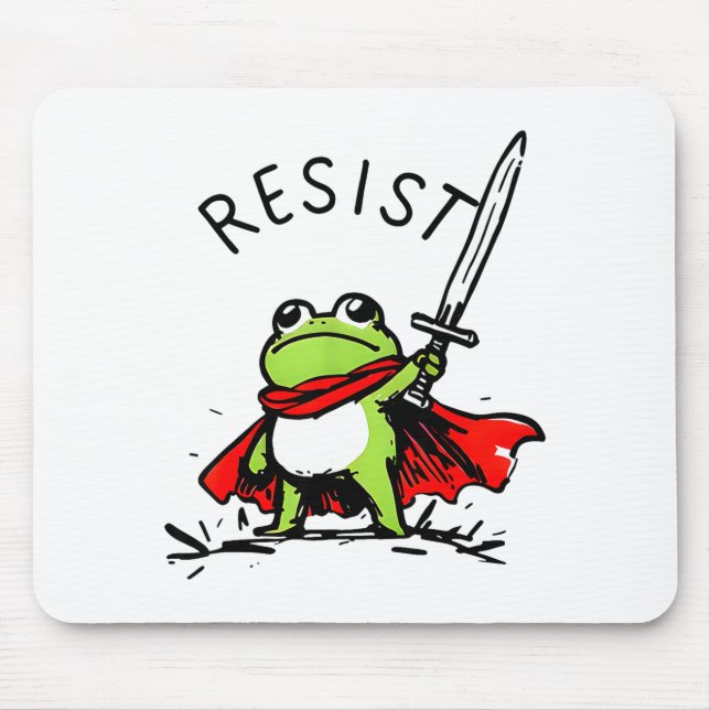 Mousepad Rtland Frog Protest Resist Funny Frogs Activist  (Frente)