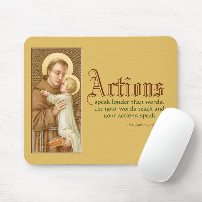 Mousepad Rua. Anthony de Pádua e a Criança Cristo (JM 05) (Com mouse)
