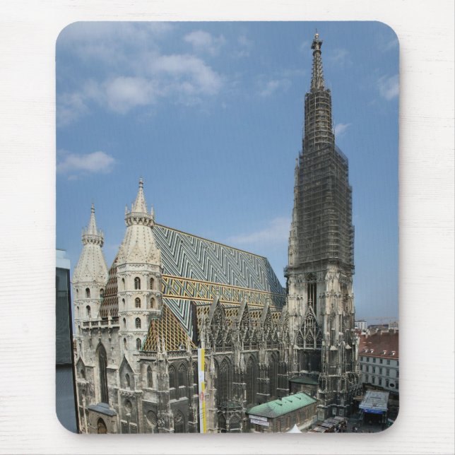 Mousepad Rua. Catedral de Stephen, Viena Áustria (Frente)