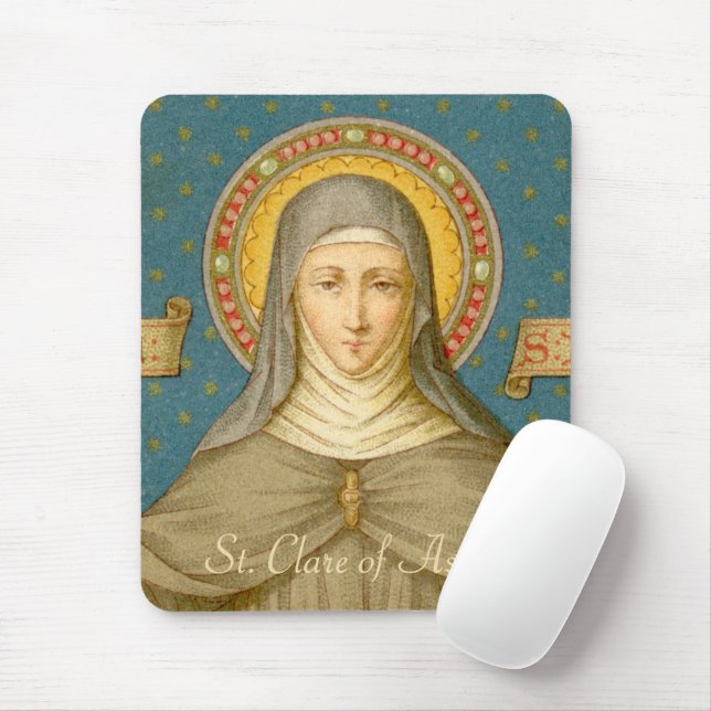 Mousepad Rua. Clare de Assisi (SAU 027) (Com mouse)
