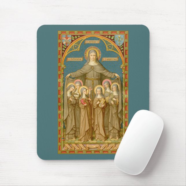 Mousepad Rua. Clare of Assisi & Nuns (SAU 027) (Com mouse)