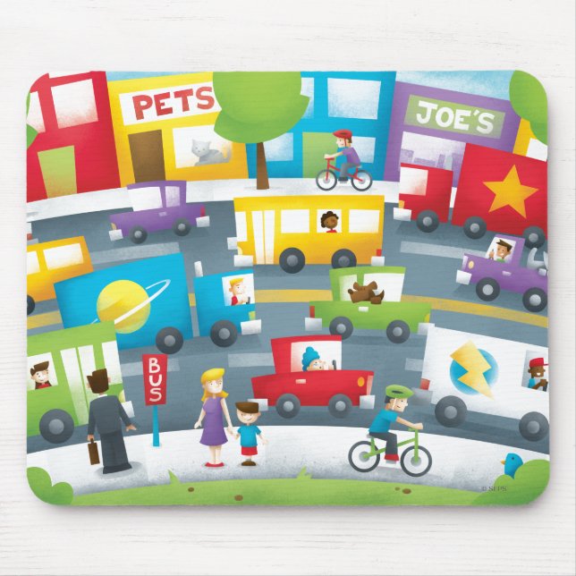 Mousepad Rua da cidade (Frente)