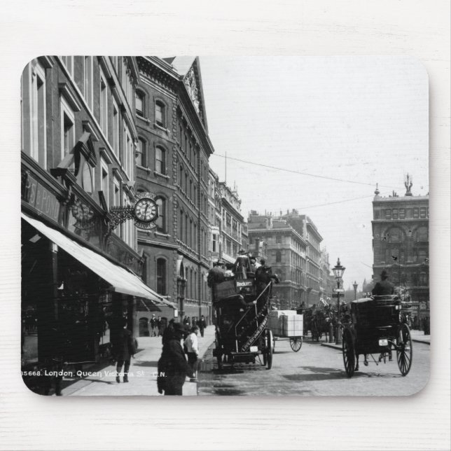 Mousepad Rua da rainha Victoria, Londres, c.1891 (Frente)