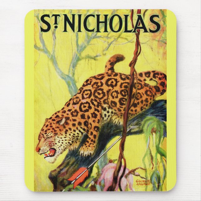 Mousepad rua de 1929. Leopardo cobrir da revista Nicholas (Frente)