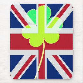 Mousepad Rua de Clover da Irish British Flag Shamrock, Patr