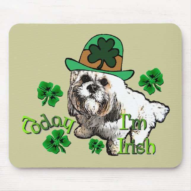 Mousepad Rua de Lhasa Apso. Dia de Patrick (Frente)