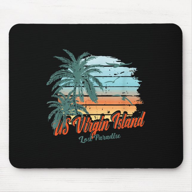 Mousepad Rua de praia da Virgin Island, Thomas Shirt Perdeu (Frente)