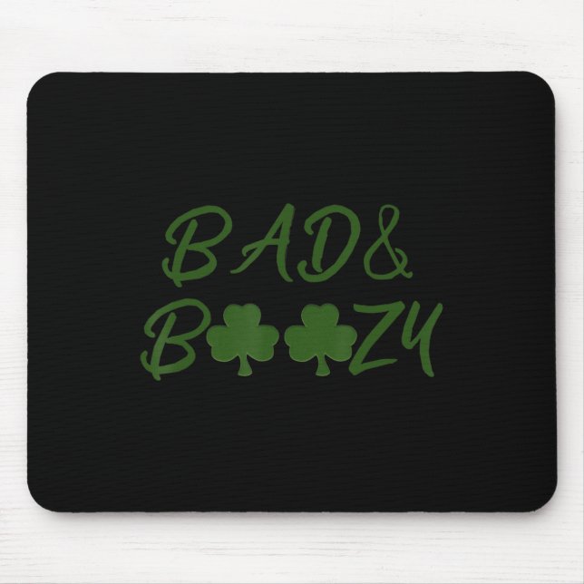 Mousepad Rua divertida Patrick Day Bebendo Tee Gift Diverti (Frente)