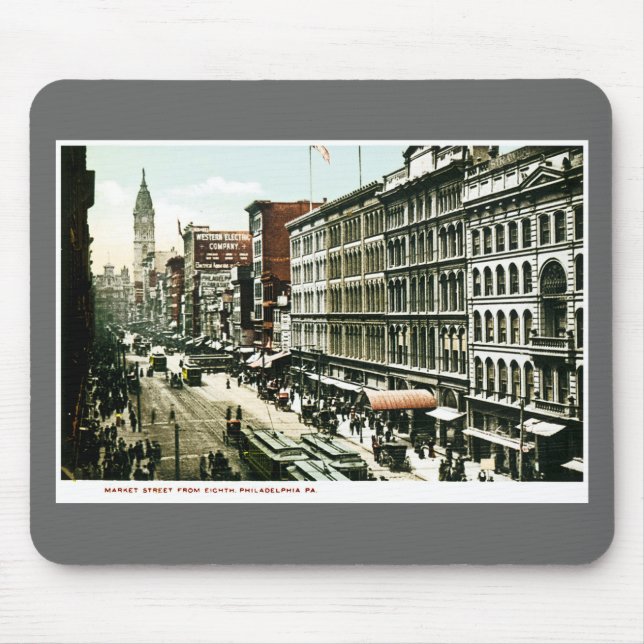 Mousepad Rua do mercado, Philadelphfia, PA (Frente)