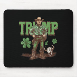 Mousepad Rua Engraçado Pattys Western Cowboy Trump