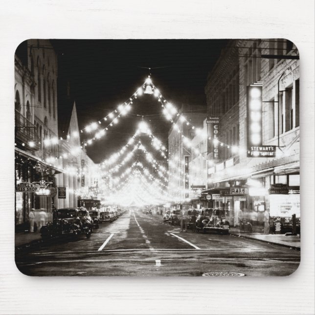 Mousepad Rua Fort de Honolulu, de 1942, à noite (Frente)