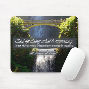 Mousepad Rua Francisco de Assisi Citação Inspiracional "Faz