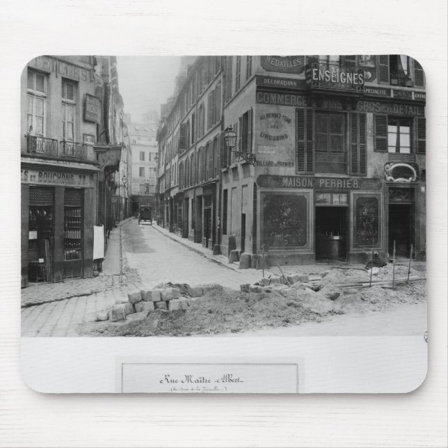 Mousepad Rua Maitre Albert Paris, 1858-78 (Frente)