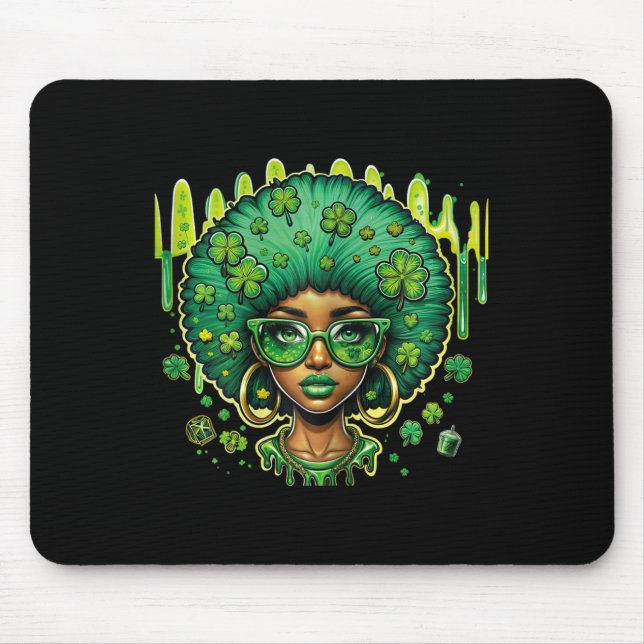 Mousepad Rua Negra Afro-Americana Leprechaun (Frente)
