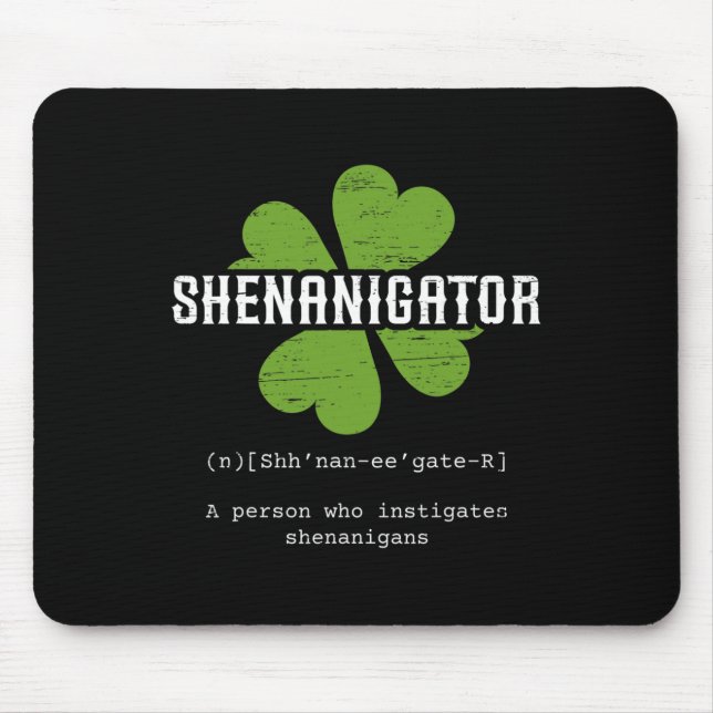 Mousepad Rua. O Shenanigador Irlandês do Dia de Patrick. (Frente)