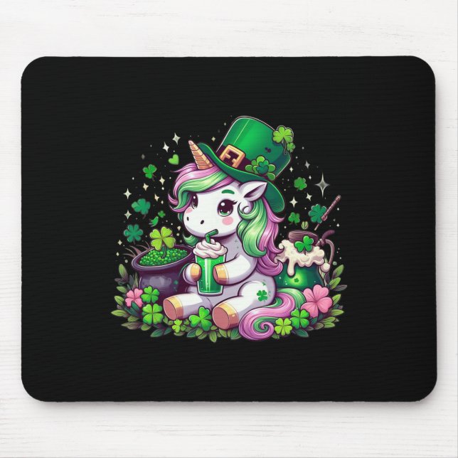 Mousepad Rua Patrick Day Camisetas Raparigas Unicóricas Irl (Frente)