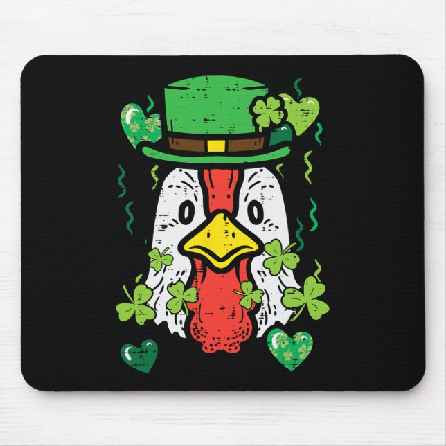 Mousepad Rua Patrick Day Irish Chicken Santo Paddys Fazenda (Frente)