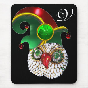 MOUSEPAD RUA PATRICK JEWEL OWL, ELF HAT E SHAMROCK MONOGRAM