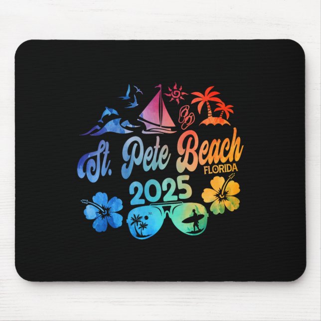 Mousepad Rua, Pete Beach, Flórida 2025, Tie Dye Vacation So (Frente)