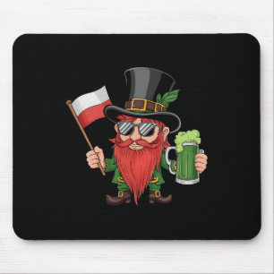 Mousepad Rua Polonesa engraçada. Bandeira do Polônia do Dia