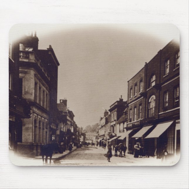 Mousepad Rua principal de Godalming, Surrey, c.1900 (Frente)