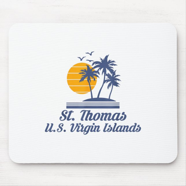 Mousepad Rua santo Thomas Us Virgin Islands Caribe Praia (Frente)