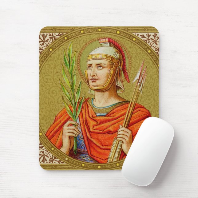 Mousepad Rua. Sebastian (SNV 24) (Imagem Quadrada) Vertical (Com mouse)