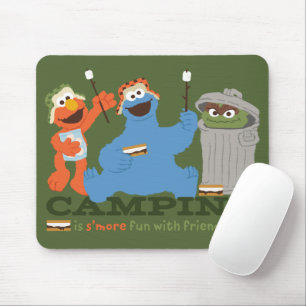 Mousepad Rua Sésamo Camping É Mais Divertido Com Amigos