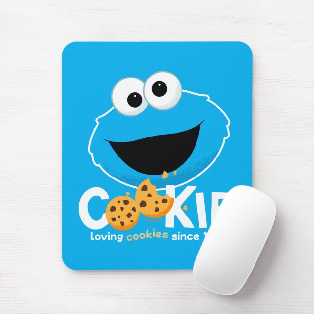 Mousepad Rua Sésamo | Cookie Monster Loving Cookies (Com mouse)
