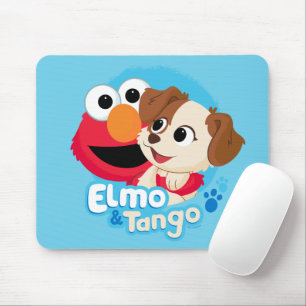 Mousepad Rua Sésamo   Crachá Elmo & Tango