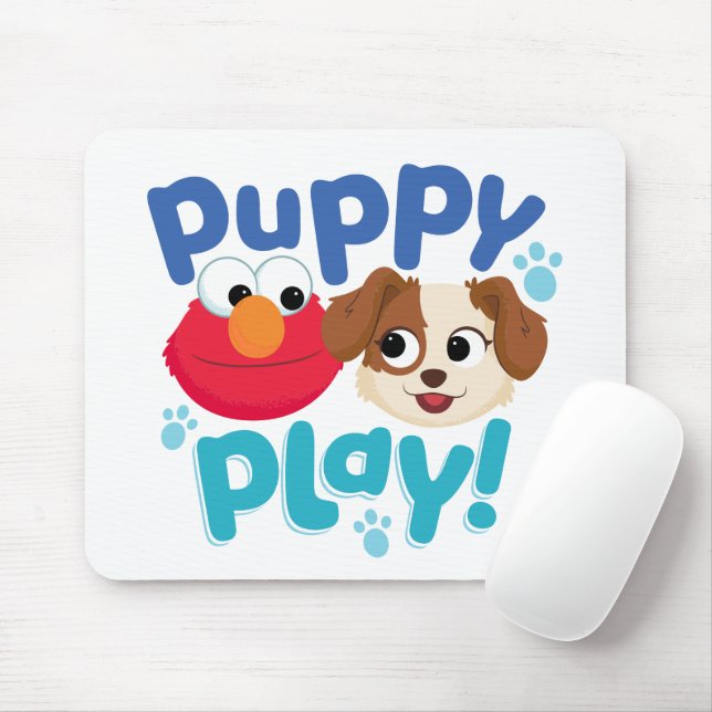 Mousepad Rua Sésamo | Puppy Play Elmo & Tango (Com mouse)