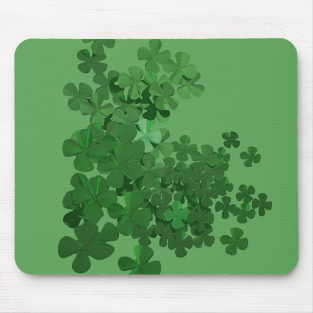 Mousepad Rua, Shamrock do Dia de Patrick (Frente)