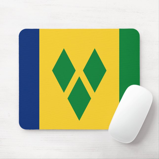 Mousepad Rua Vincent e Bandeira de Granadinas Vincy (Com mouse)