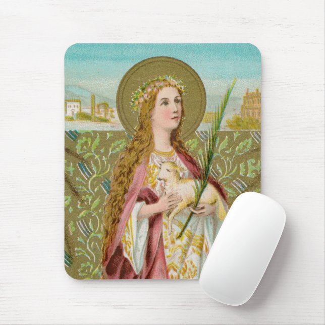 Mousepad Ruas. Agnes de Roma (BC 01) (Com mouse)