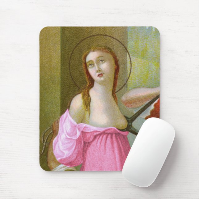 Mousepad Ruas rosa. Agatha (M 003) (Com mouse)