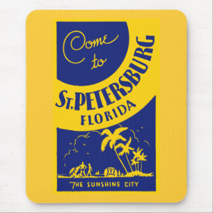 Mousepad Ruas Vintage. Petersburg Flórida